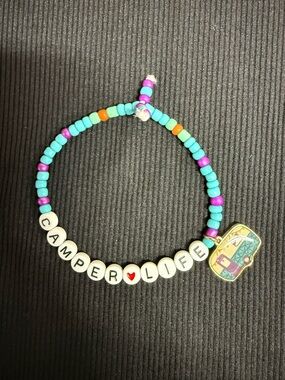 New Camper Life Seed Beaded Handmade Charm Bracelet